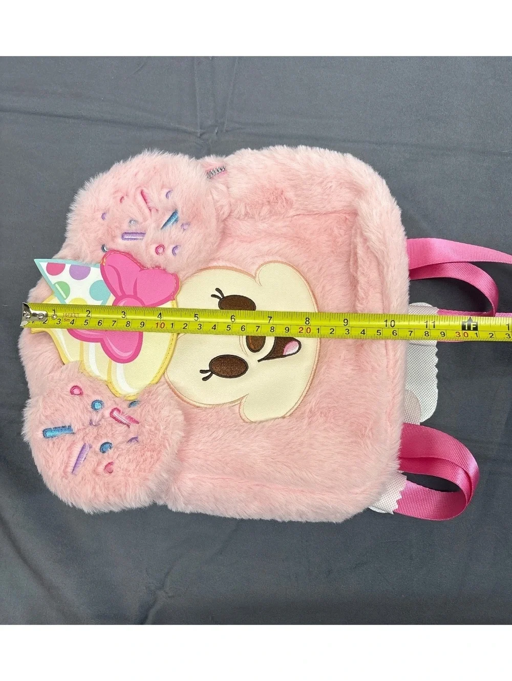 Disney Claire's Pink Plush Minnie Mouse Munchling With Party Hat Mini Backpack